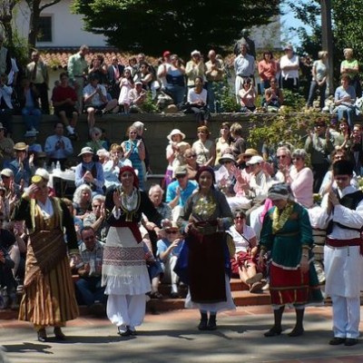 St. Andrew dancers playing to the audience
