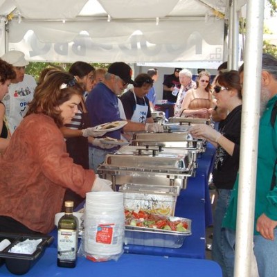 Food Booth Hard at Work